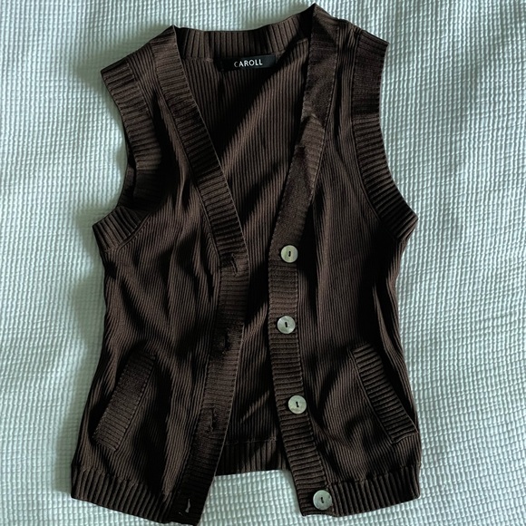 brown vest, xs/s - Picture 1 of 2